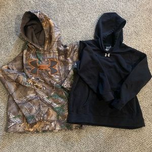 Boys under armor hoodies. Size L